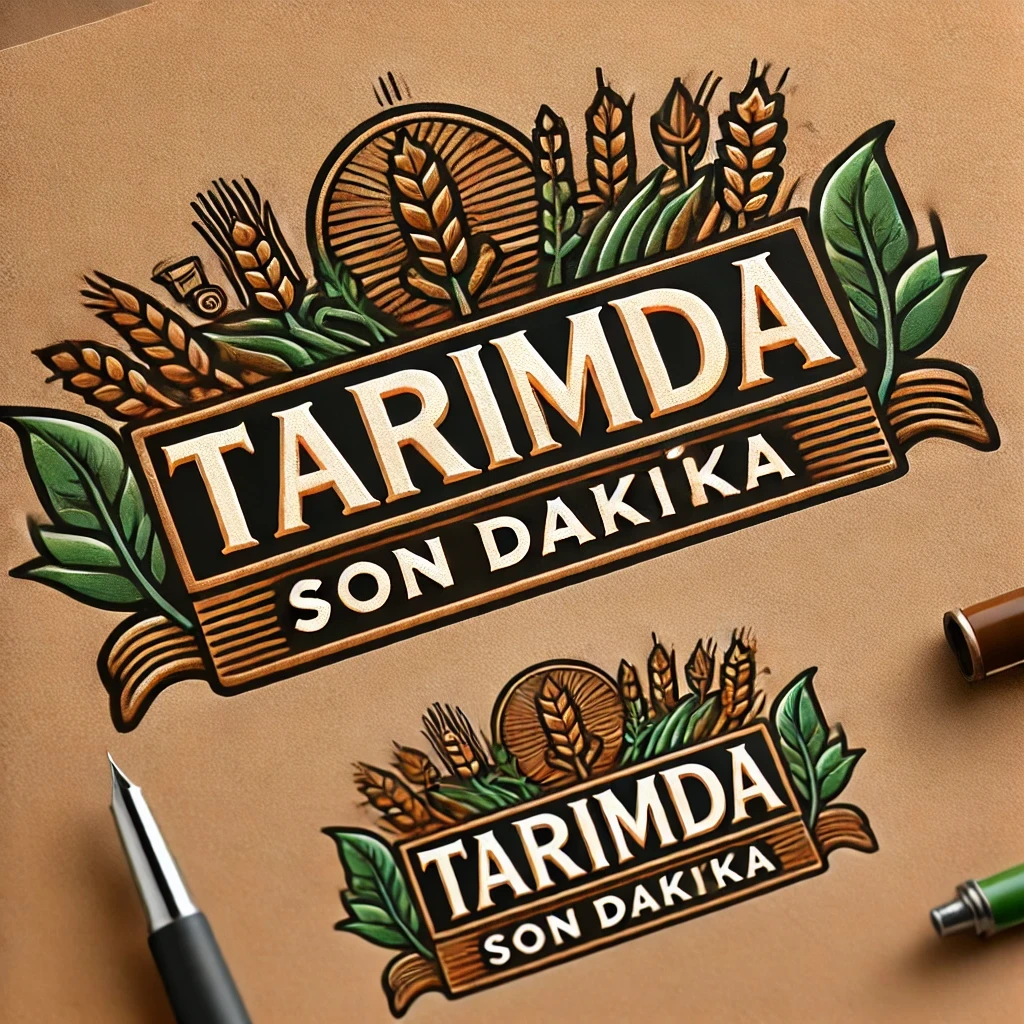 Dall·e 2024 07 26 20.18.50 Create Another Realistic And Serious Rectangular Logo For A News Website Named 'Tarimda Son Daki̇ka' Focused On Agriculture. The Logo Should Feature La